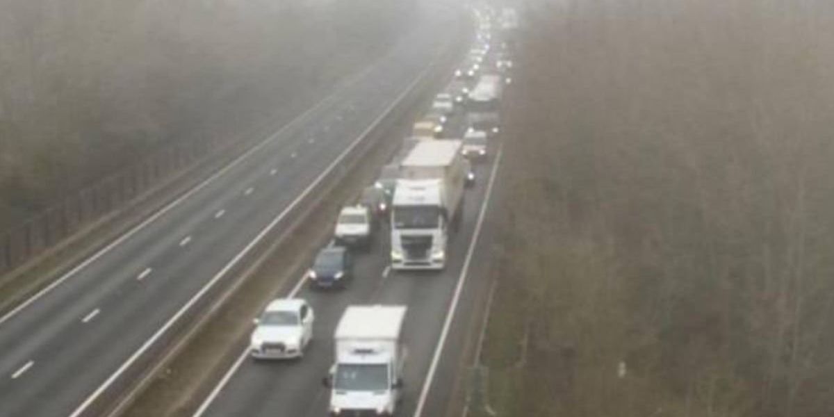 Drivers face traffic chaos as police shut major routes after crashes and ‘significant diesel spillage’ Drivers face traffic chaos as police shut major routes after crashes and ‘significant diesel spillage’