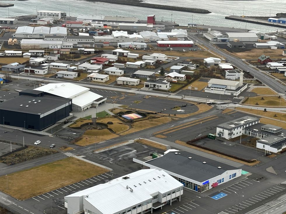 An aeriel view of Grindavik