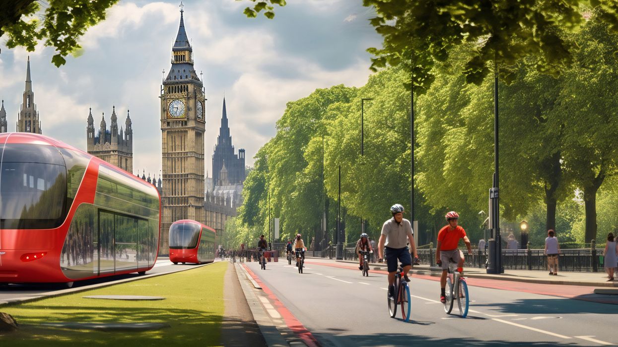 An AI picture of a car-free London