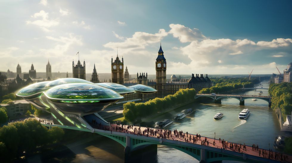 An AI picture of a car-free London