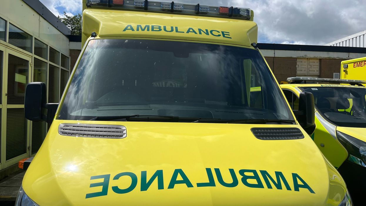 An ambulance from the Northern Ireland Ambulance Service (NIAS) outside their HQ in Belfast