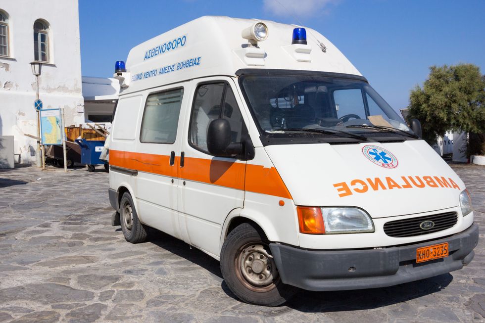 An ambulance in Greece