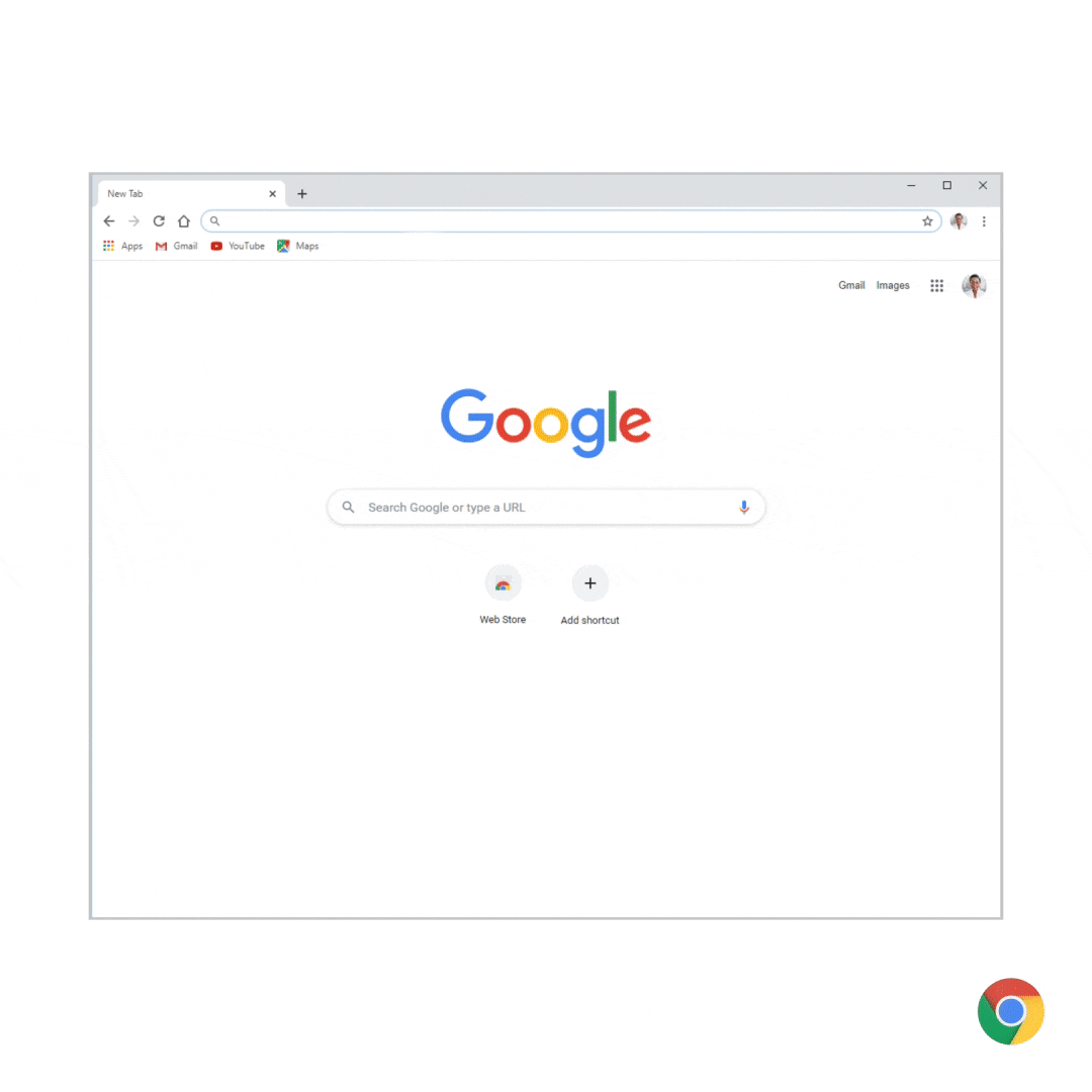 an animated gif of some of the features built into google chrome