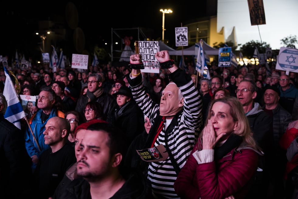 An anti Netanyahu protest