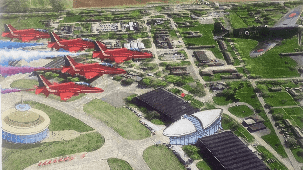 An artist's impression of RAF Scampton regeneration proposals