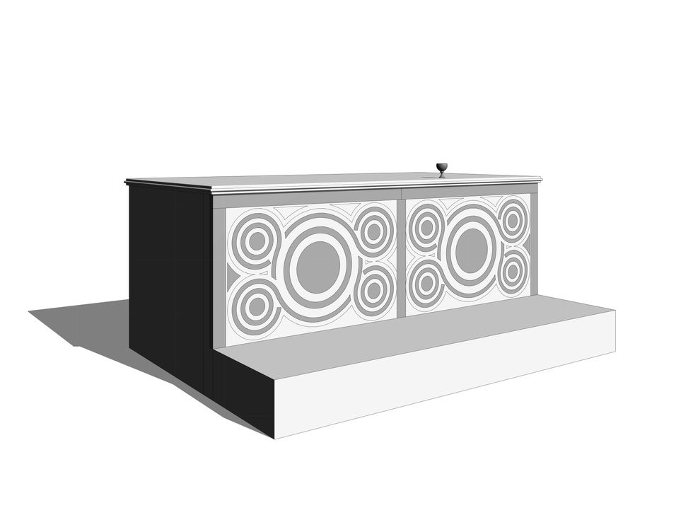 An artist's rendition of the altar\u200b