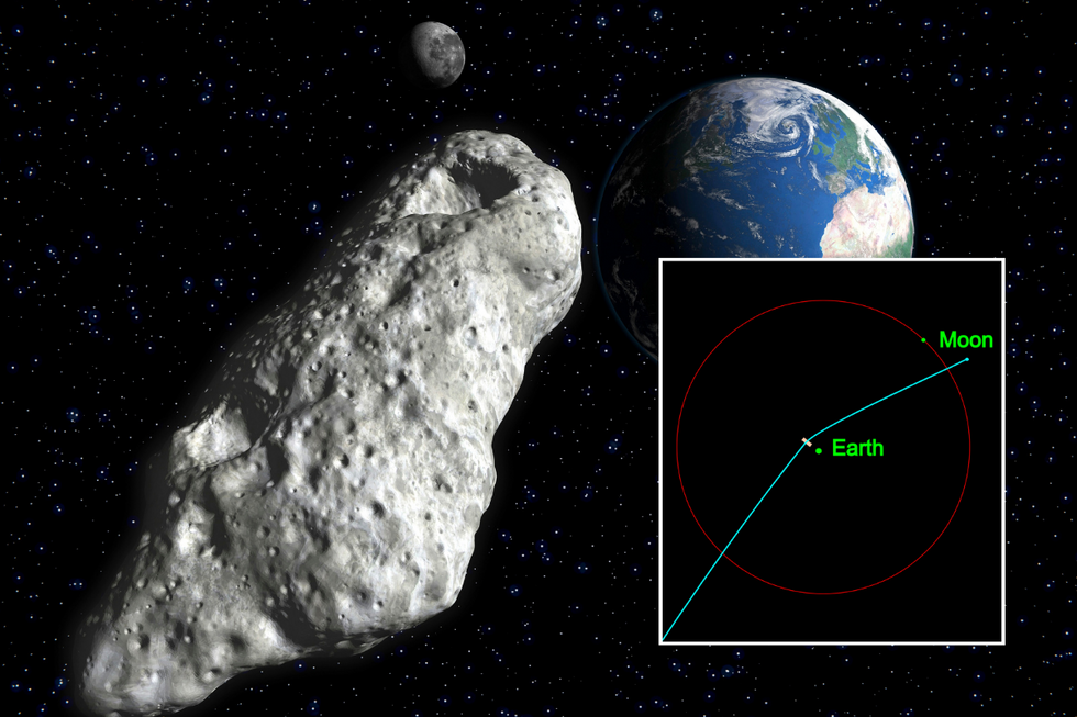 An asteroid near earth