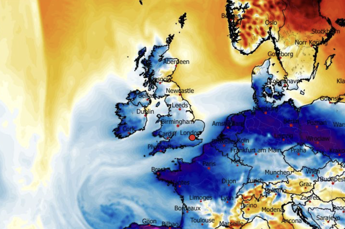 An easterly blast will plunge Britain to sub-zero