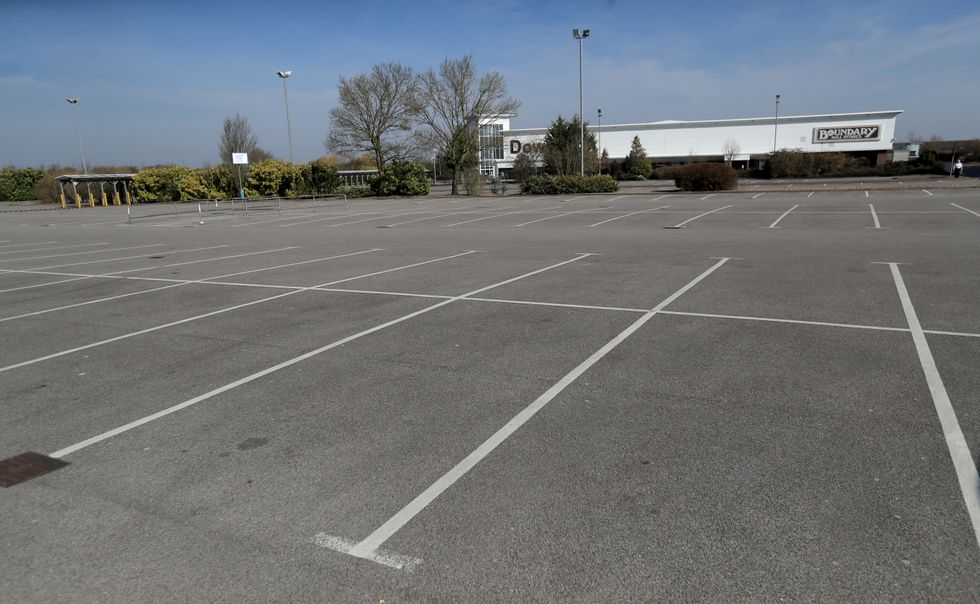 An empty car park
