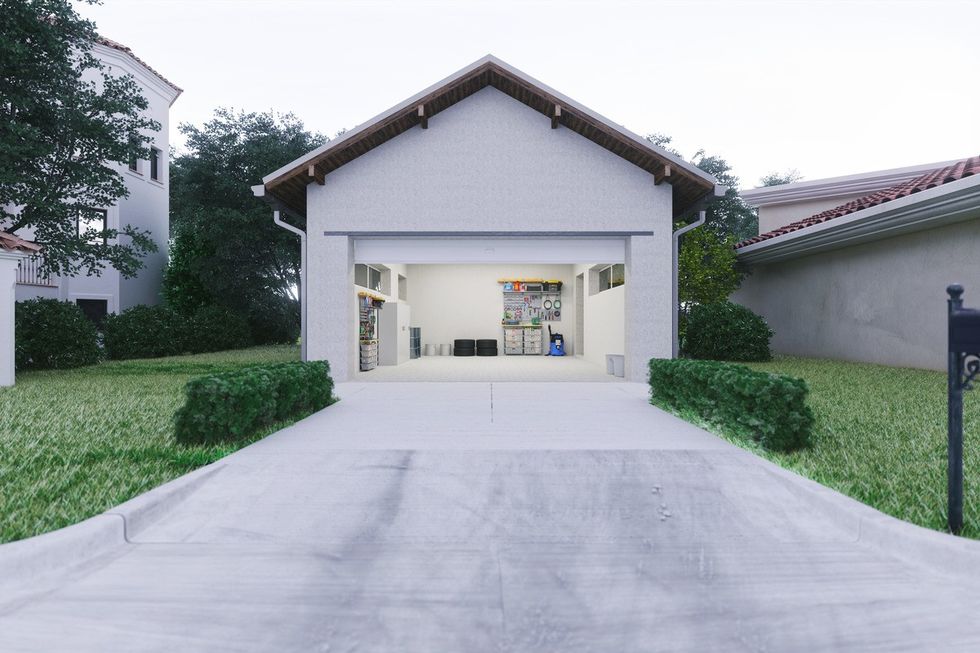 An empty driveway