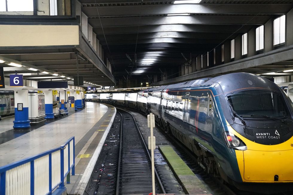 An empty platform and stationary train at Euston station in London, as members of the drivers' union Aslef and the Transport Salaried Staffs Association (TSSA) go on strike. Picture date: Wednesday October 5, 2022.