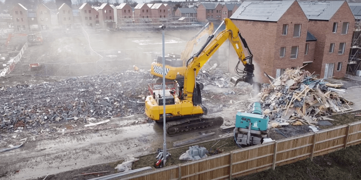 Cambridge housing estate demolished just weeks after being built due to fatal defects Cambridge housing estate demolished just weeks after being built due to fatal defects