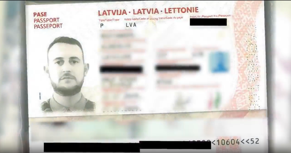An example of a fake passport