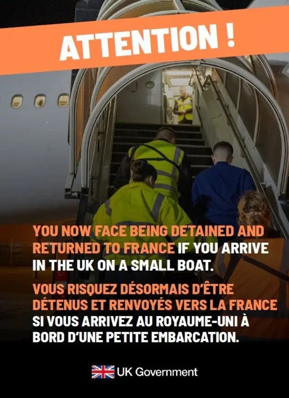 An example of a physical poster distributed in northern France