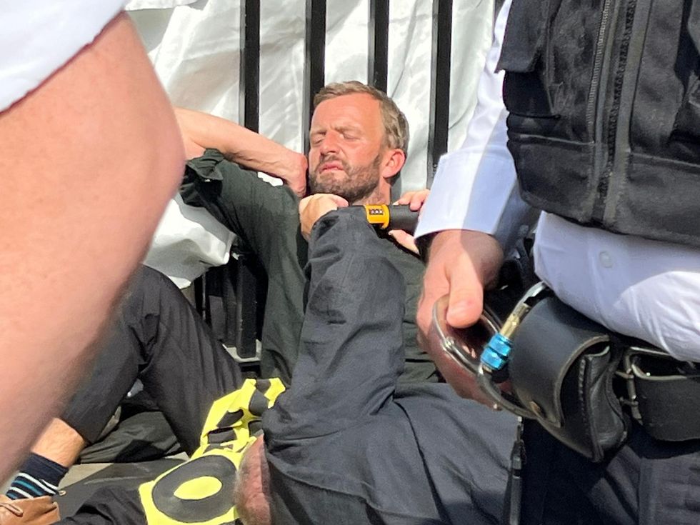 An Extinction Rebellion protester