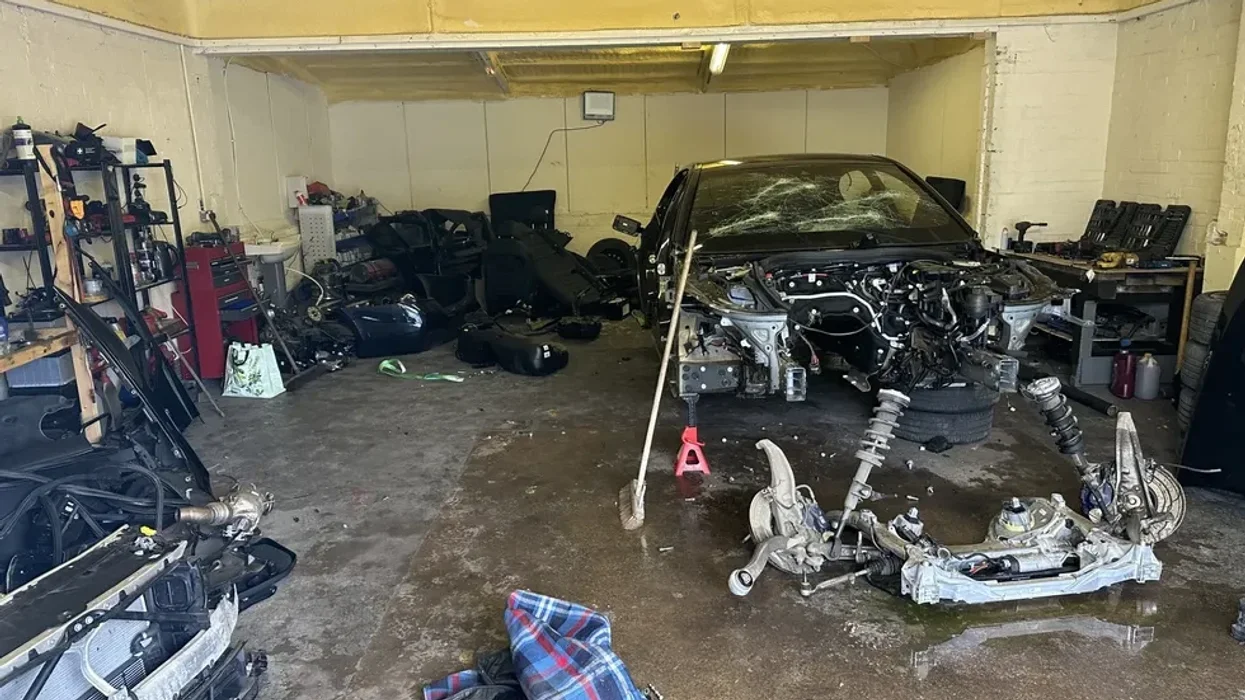 An illegal 'chop shop'