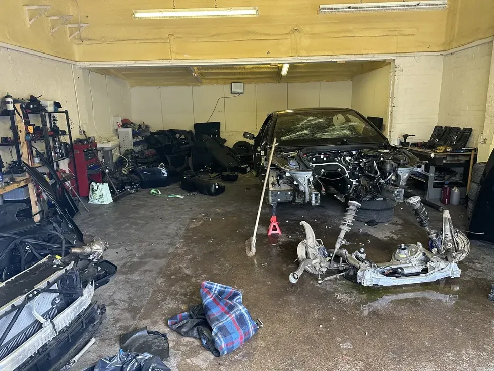 An illegal 'chop shop'