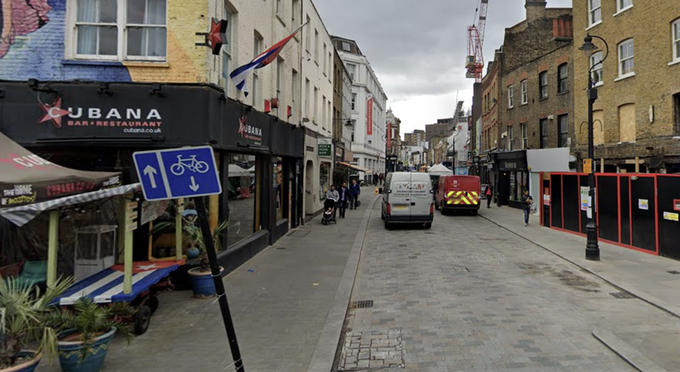 An image from Lower Marsh near Waterloo Station