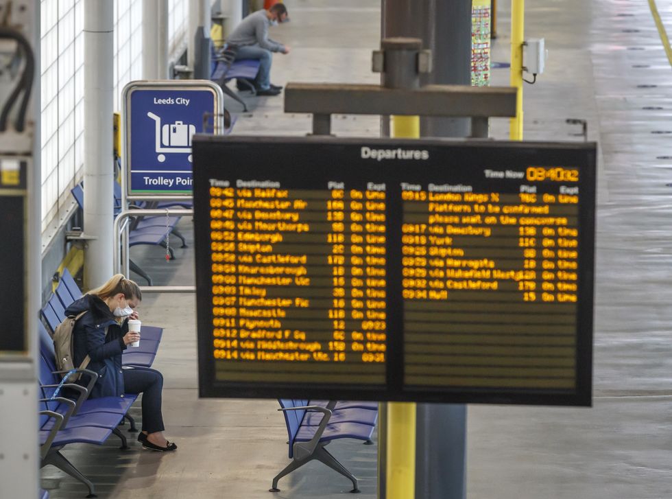 An image of a timings board at Leeds City station
