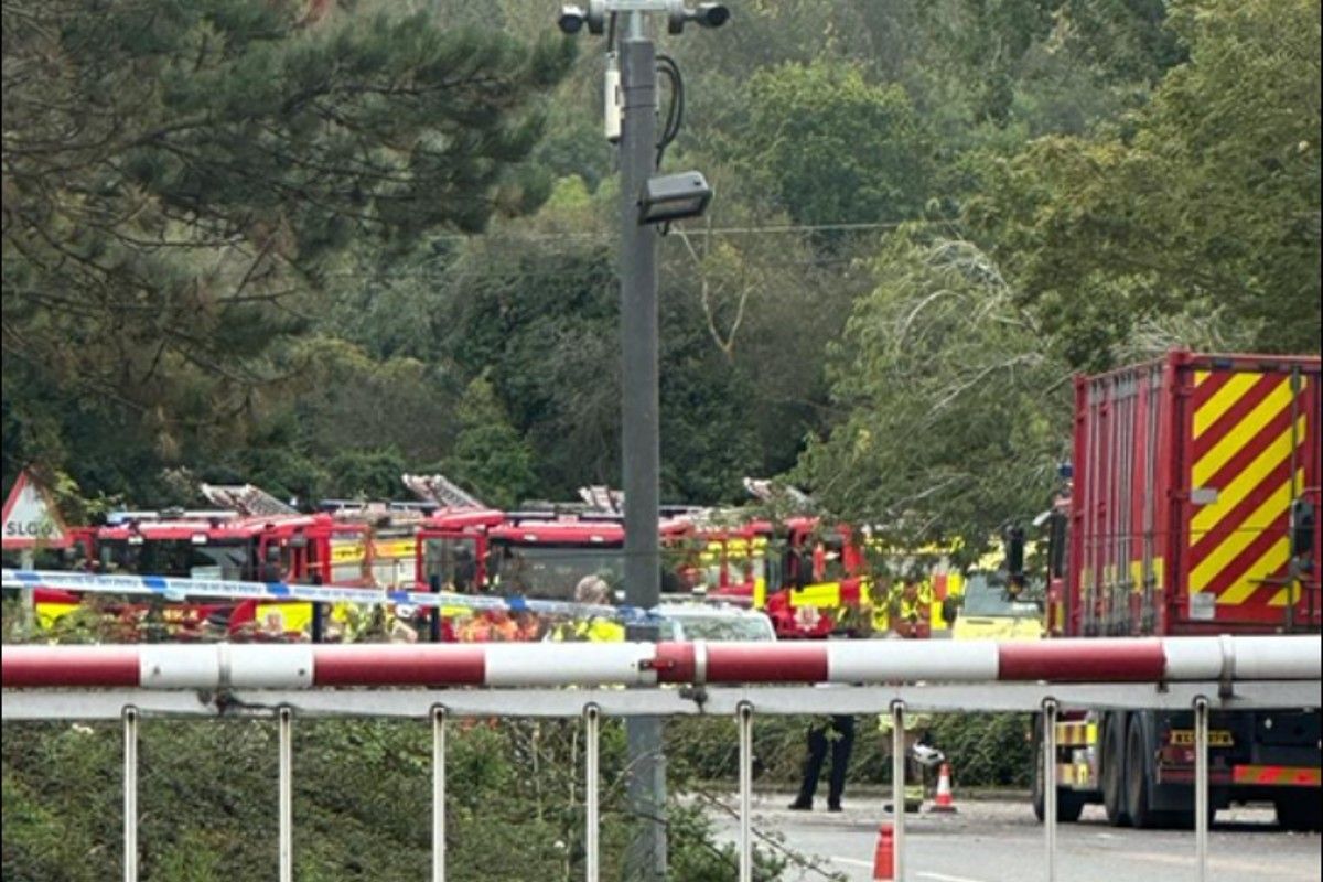 An image of firefighters at RAF Wethersfield