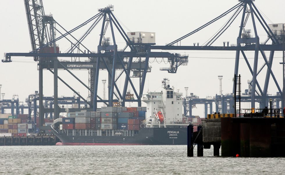 An image of goods ready for export