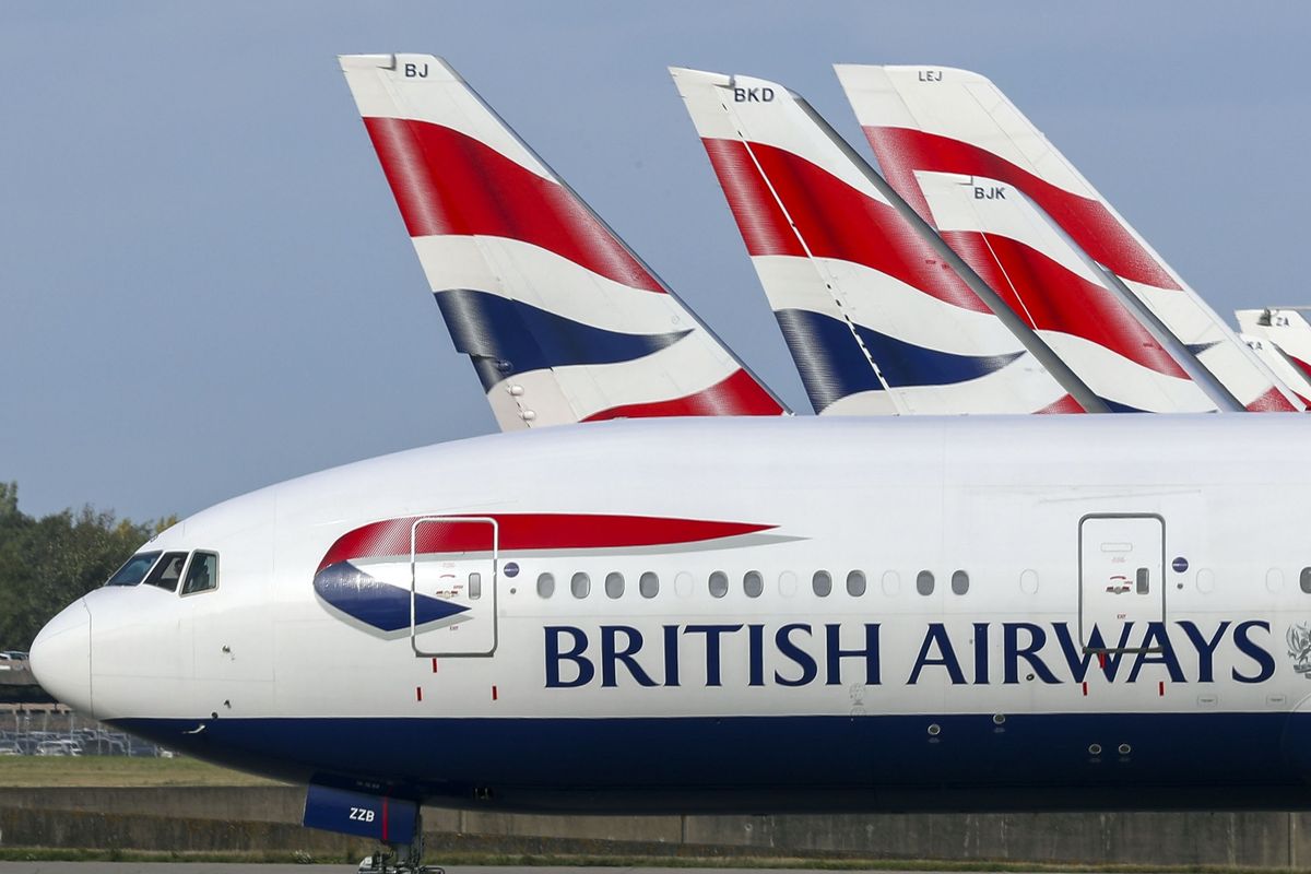 An image of several British Airways aircraft at an airport
