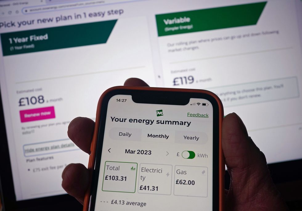 An image of somebody using the Ovo Energy mobile application