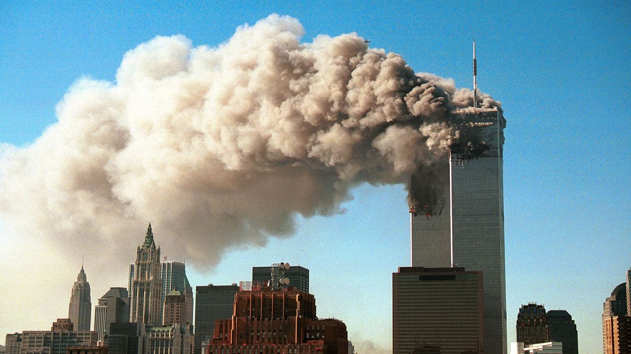 An image of the 9/11 attack