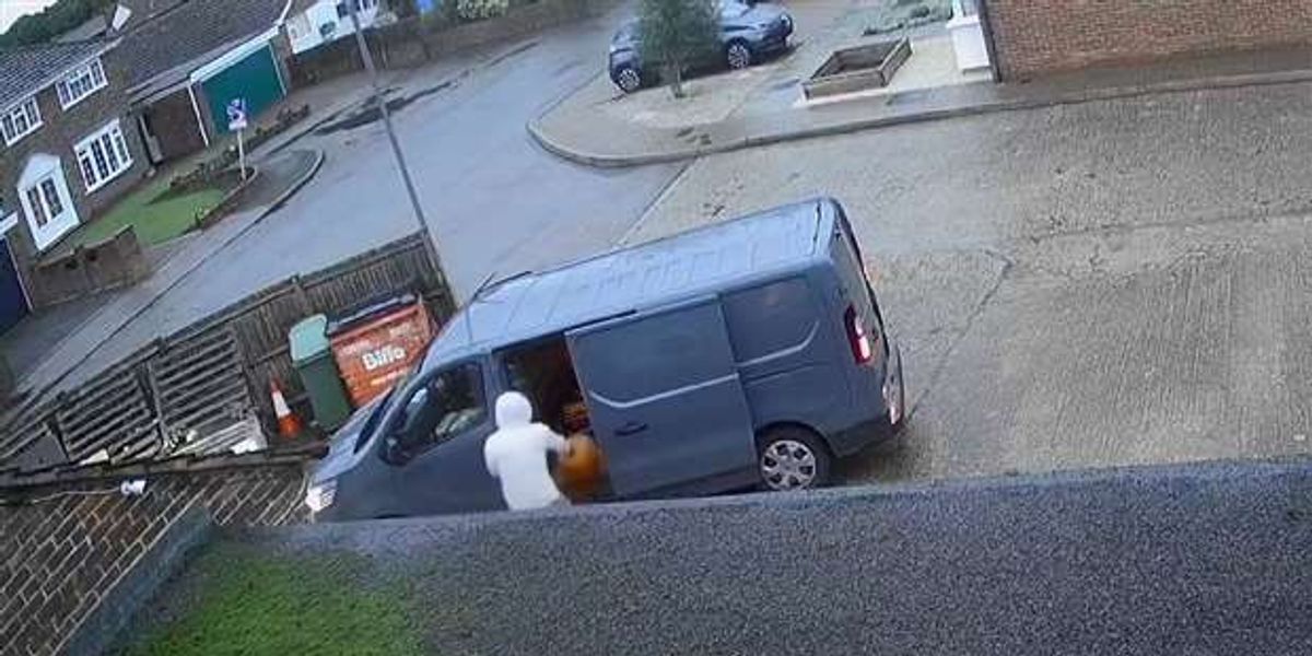 NextImg:Amazon delivery driver caught 'stealing from child' while dropping off parcel in shocking CCTV footage