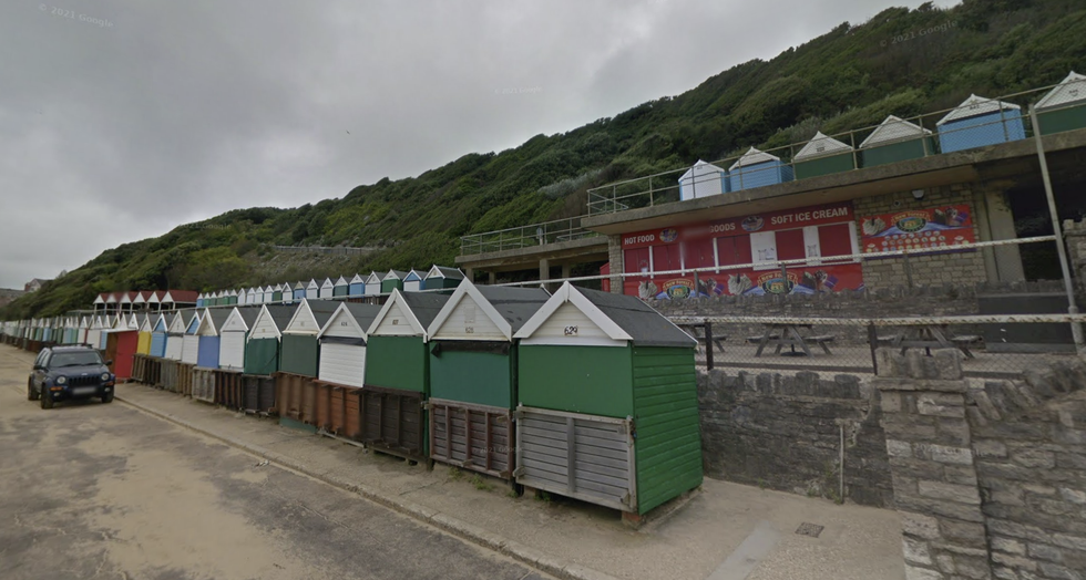 An image of the Manor Steps zig-zag path from Boscombe Promenade