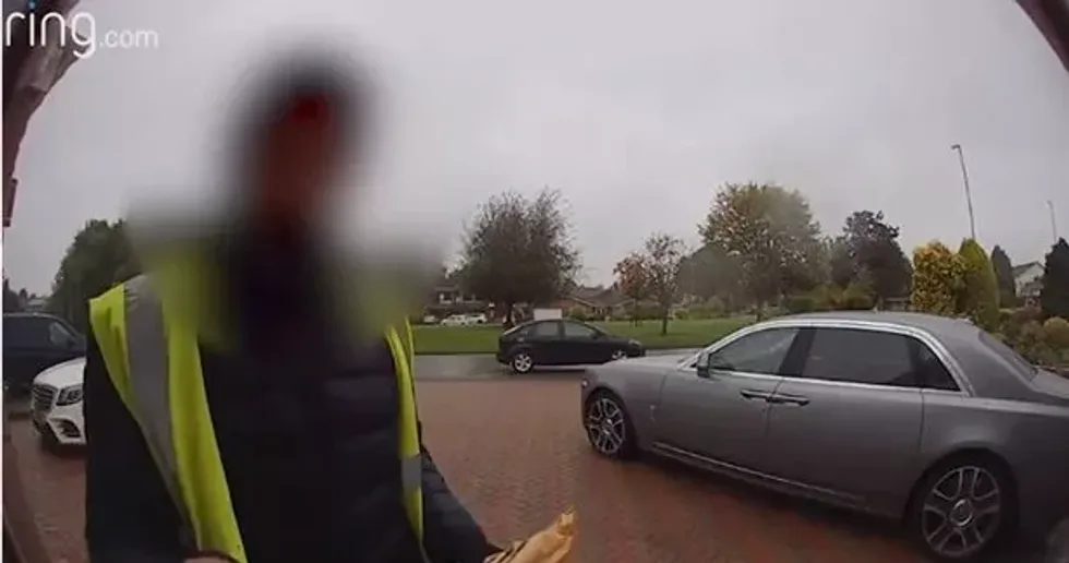 An image of the supposed delivery driver