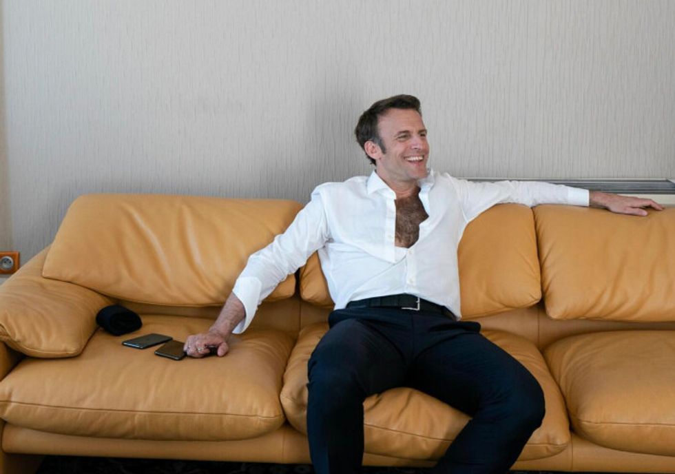 An image released of Emmanuel Macron raised a few eyebrows