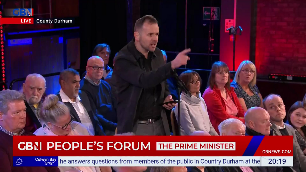 An enraged audience member