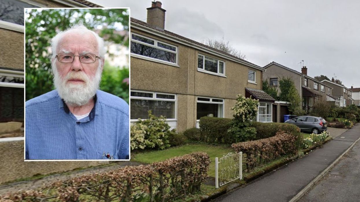 An inset of Jim Wardhaugh and Clamps Wood Street in East Kilbride