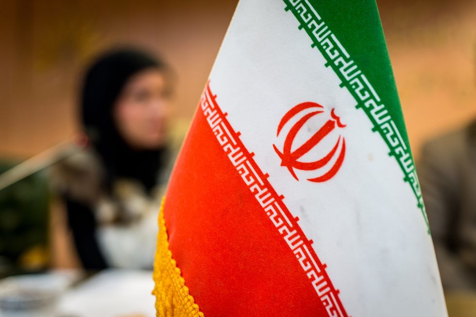 An Iranian flag