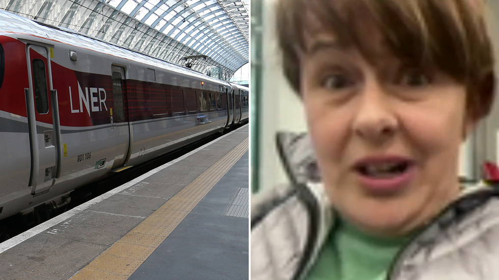 An LNER train and Tanni Grey-Thompson