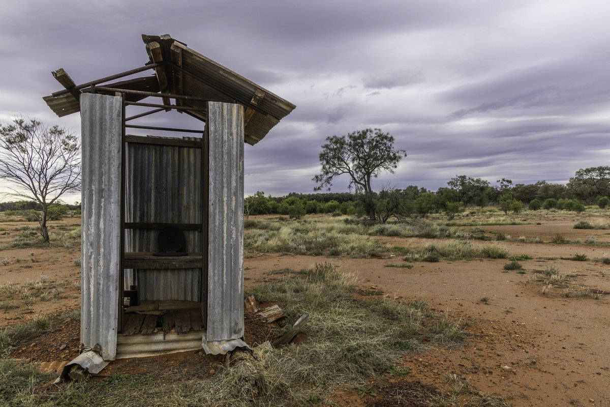 An outback toilet