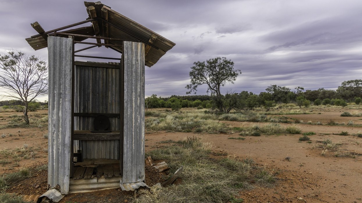 An outback toilet