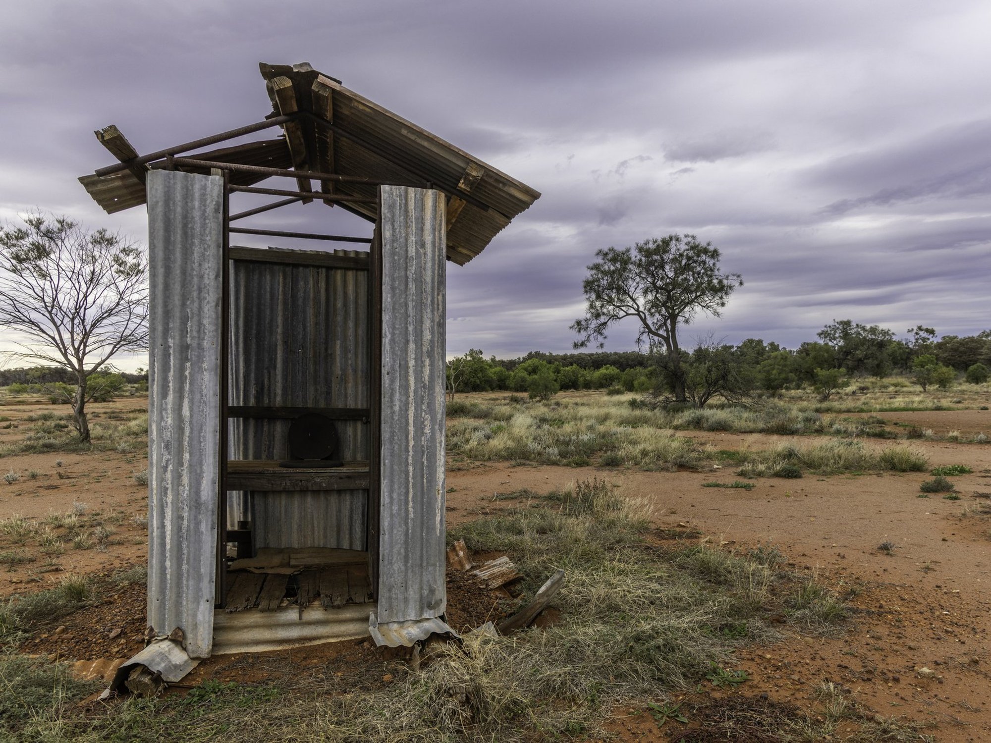 An outback toilet