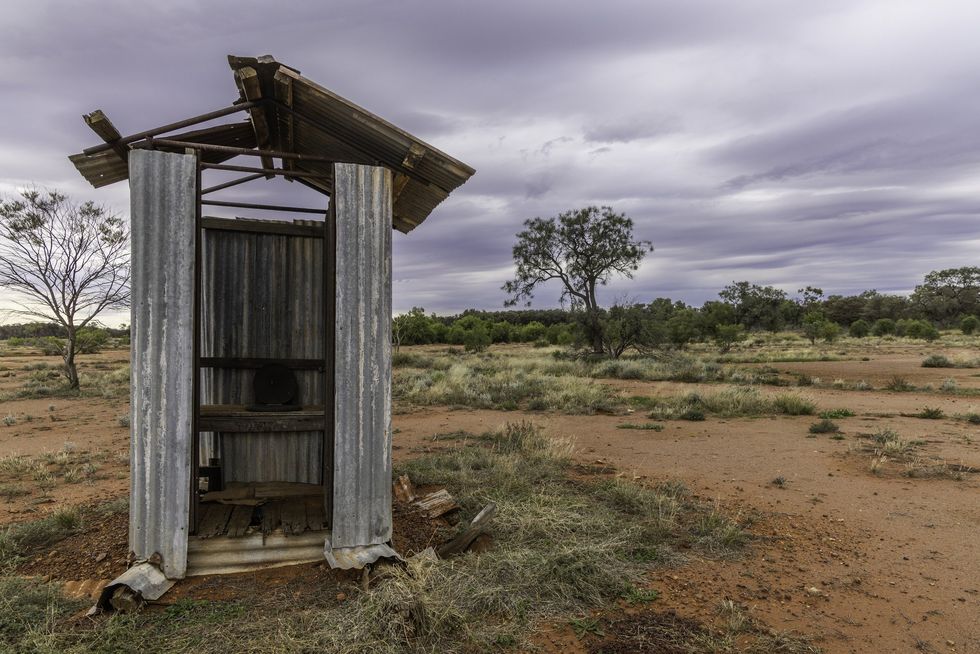 An outback toilet
