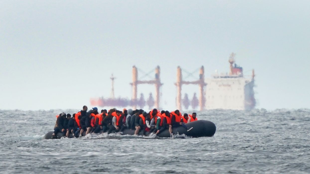 An overcrowded migrant vessel (file pic)