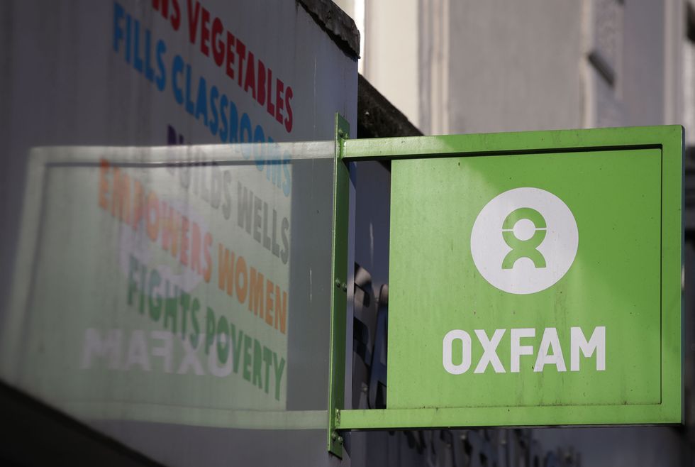 An Oxfam shop sign - the charity has undertaken a staff survey on racial justice.