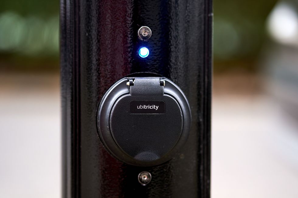 An Ubitricity electric car charger