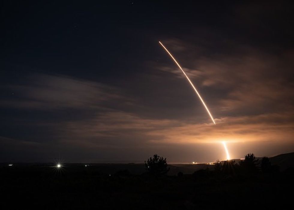 An unarmed Minuteman III Intercontinental Ballistic Missile