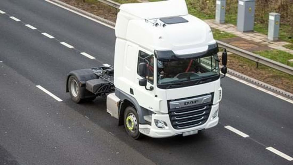 An unmarked HGV cab