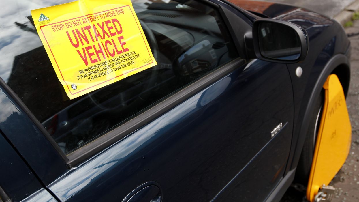 An untaxed vehicle
