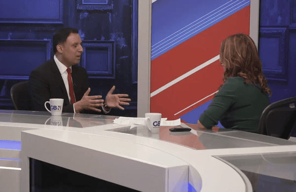 Anas Sarwar and Gloria in the studio