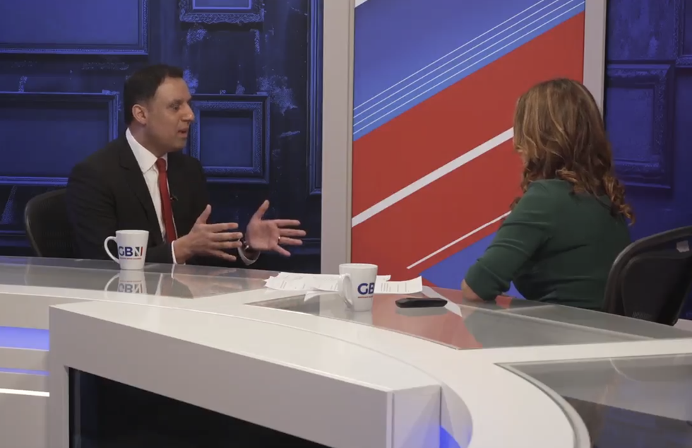 Anas Sarwar and Gloria in the studio