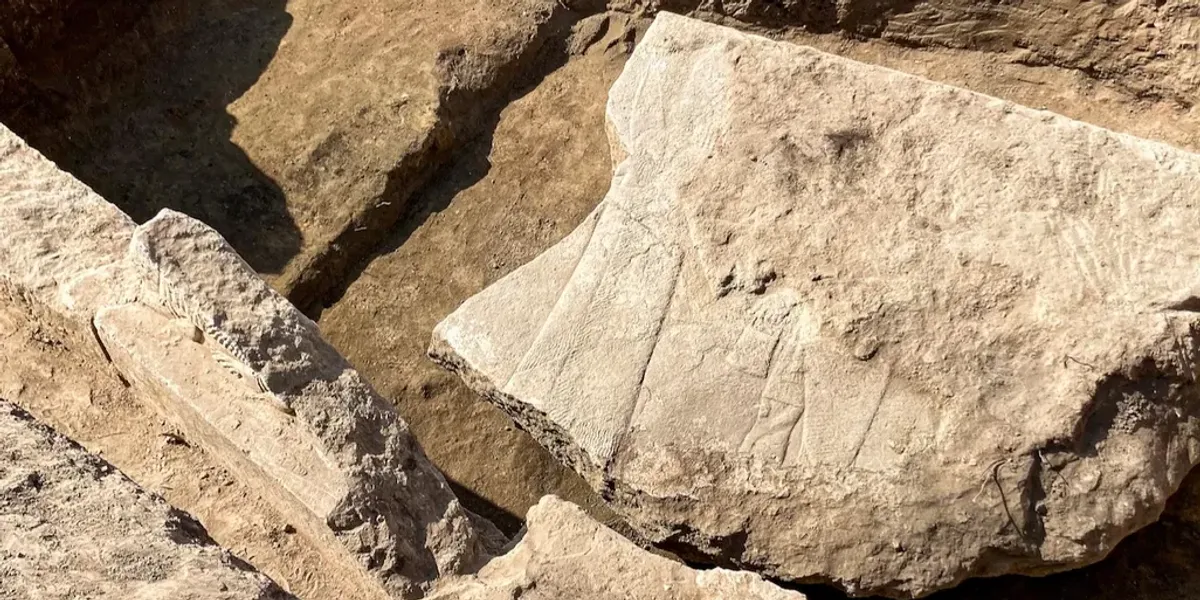 NextImg:Archaeology breakthrough as rare stone unearthed depicting seventh century Assyrian king surrounded by gods