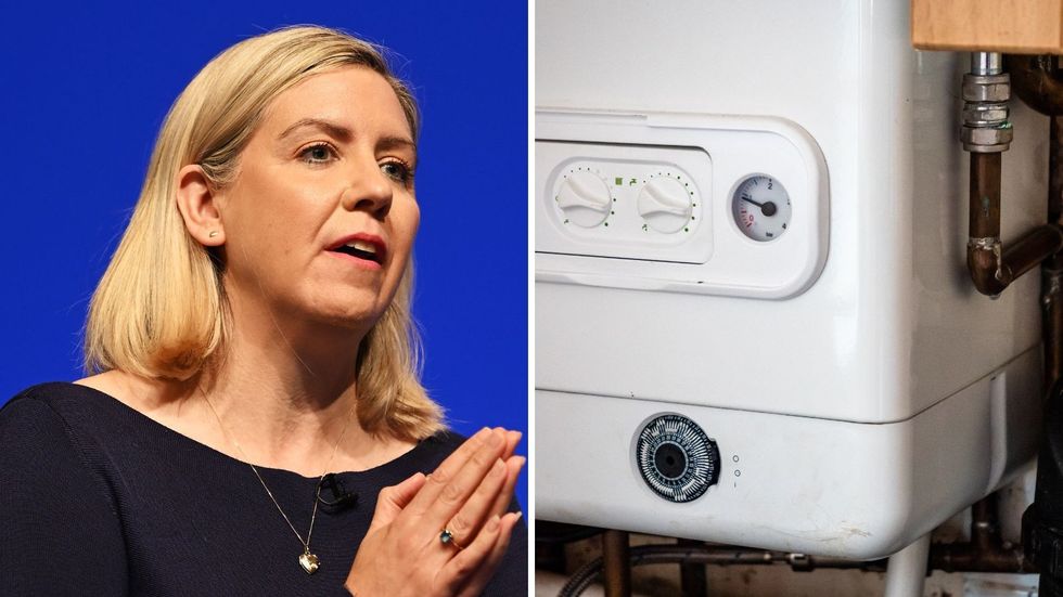 Andrea Jenkyns, Conservative MP for Morley and Outwood in West Yorkshire, and boiler in pictures